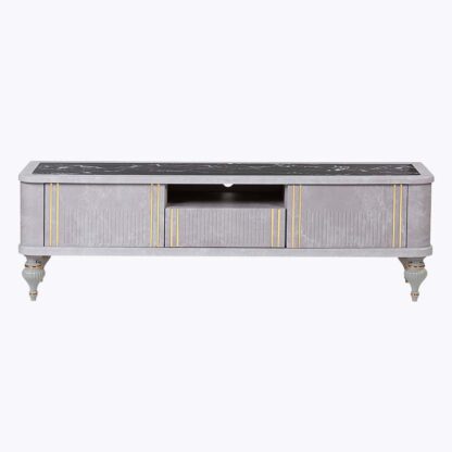 میز تلویزیون S400 رنگ ابر و باد مدل الماس
