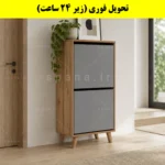 جاکفشی داشبوردی دو درب طرح ایکیا – طول 50 (تحویل فوری) طوسی گردویی