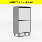 جاکفشی داشبوردی دو درب طرح ایکیا – طول 50 (تحویل فوری) سفید طوسی
