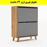 جاکفشی داشبوردی دو درب طرح ایکیا – طول 70 (تحویل فوری) طوسی گردویی