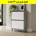 جاکفشی داشبوردی دو درب طرح ایکیا – طول 70 (تحویل فوری) سفید طوسی