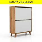 جاکفشی داشبوردی دو درب طرح ایکیا – طول 70 (تحویل فوری) سفید گردویی