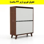 جاکفشی داشبوردی دو درب طرح ایکیا – طول 70 (تحویل فوری) سفید فندوقی