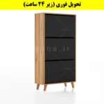 جاکفشی داشبوردی سه درب طرح ایکیا – طول 70 (تحویل فوری) نوک مدادی گردویی