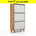 جاکفشی داشبوردی سه درب طرح ایکیا – طول 70 (تحویل فوری) سفید گردویی