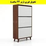 جاکفشی داشبوردی سه درب طرح ایکیا – طول 70 (تحویل فوری) سفید فندوقی