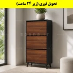 جاکفشی داشبوردی سه درب طرح ایکیا – طول 70 (تحویل فوری) سفید طوسی