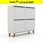 جاکفشی داشبوردی چهار درب طرح ایکیا – طول 100 (تحویل فوری) سفید