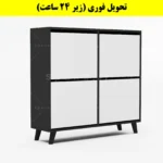 جاکفشی داشبوردی چهار درب طرح ایکیا – طول 100 (تحویل فوری) سفید نوک مدادی
