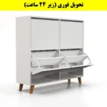 جاکفشی داشبوردی چهار درب طرح ایکیا – طول 100 (تحویل فوری) سفید