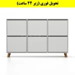 جاکفشی داشبوردی شش درب طرح ایکیا – طول 150 (تحویل فوری) سفید