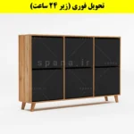 جاکفشی داشبوردی شش درب طرح ایکیا – طول 150 (تحویل فوری) نوک مدادی گردویی