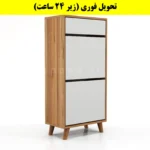 جاکفشی داشبوردی دو درب کشودار طرح ایکیا – طول 50 (تحویل فوری) سفید گردویی