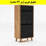 جاکفشی داشبوردی دو درب کشودار طرح ایکیا – طول 50 (تحویل فوری) نوک مدادی گردویی