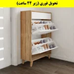 جاکفشی داشبوردی دو درب کشودار طرح ایکیا – طول 70 (تحویل فوری) سفید گردویی