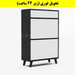 جاکفشی داشبوردی دو درب کشودار طرح ایکیا – طول 70 (تحویل فوری) سفید نوک مدادی