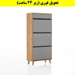 جاکفشی داشبوردی سه درب کشودار طرح ایکیا – طول 70 (تحویل فوری) طوسی گردویی