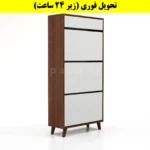 جاکفشی داشبوردی سه درب کشودار طرح ایکیا – طول 70 (تحویل فوری) سفید فندوقی