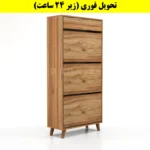 جاکفشی داشبوردی سه درب کشودار طرح ایکیا – طول 70 (تحویل فوری) گردویی