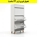 جاکفشی داشبوردی سه درب کشودار طرح ایکیا – طول 70 (تحویل فوری) سفید