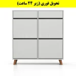 جاکفشی داشبوردی چهار درب کشودار طرح ایکیا – طول 100 (تحویل فوری) سفید