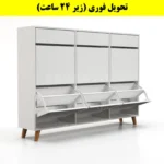 جاکفشی داشبوردی شش درب کشودار طرح ایکیا – طول 150 (تحویل فوری) سفید