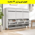 جاکفشی داشبوردی شش درب کشودار طرح ایکیا – طول 150 (تحویل فوری) سفید
