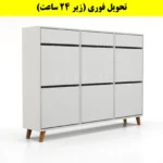 جاکفشی داشبوردی شش درب کشودار طرح ایکیا – طول 150 (تحویل فوری) سفید