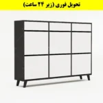 جاکفشی داشبوردی شش درب کشودار طرح ایکیا – طول 150 (تحویل فوری) سفید نوک مدادی