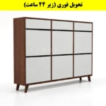 جاکفشی داشبوردی شش درب کشودار طرح ایکیا – طول 150 (تحویل فوری) سفید فندوقی