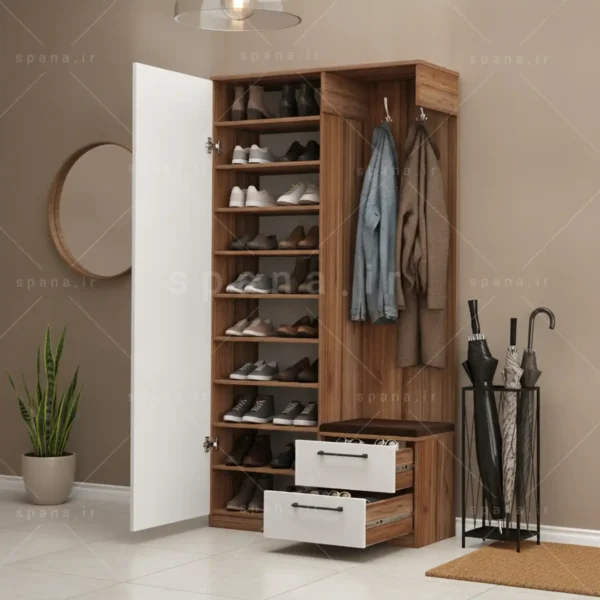 جاکفشی ساویز کد 104 سفید گردویی