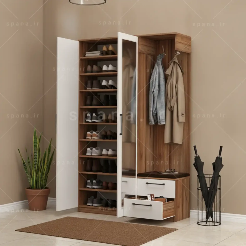 جاکفشی ساویز کد 105 سفید گردویی