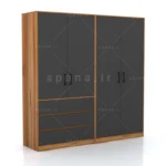 کمد طول 200 کالکشن پازلی ماکان کد 105 نوک مدادی گردویی