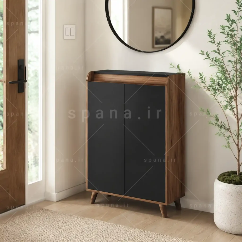 جاکفشی کنسولی آریا کد 101 نوک مدادی گردویی