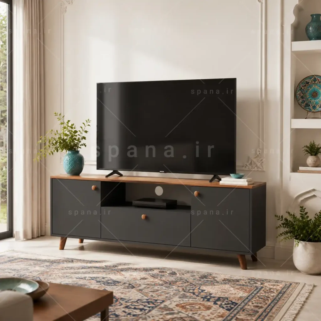 میز تلویزیون کد 101 نوک مدادی گردویی