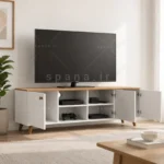 میز تلویزیون کد 103 سفید گردویی