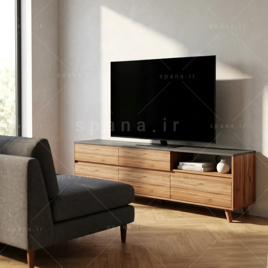میز تلویزیون کد 110 گردویی