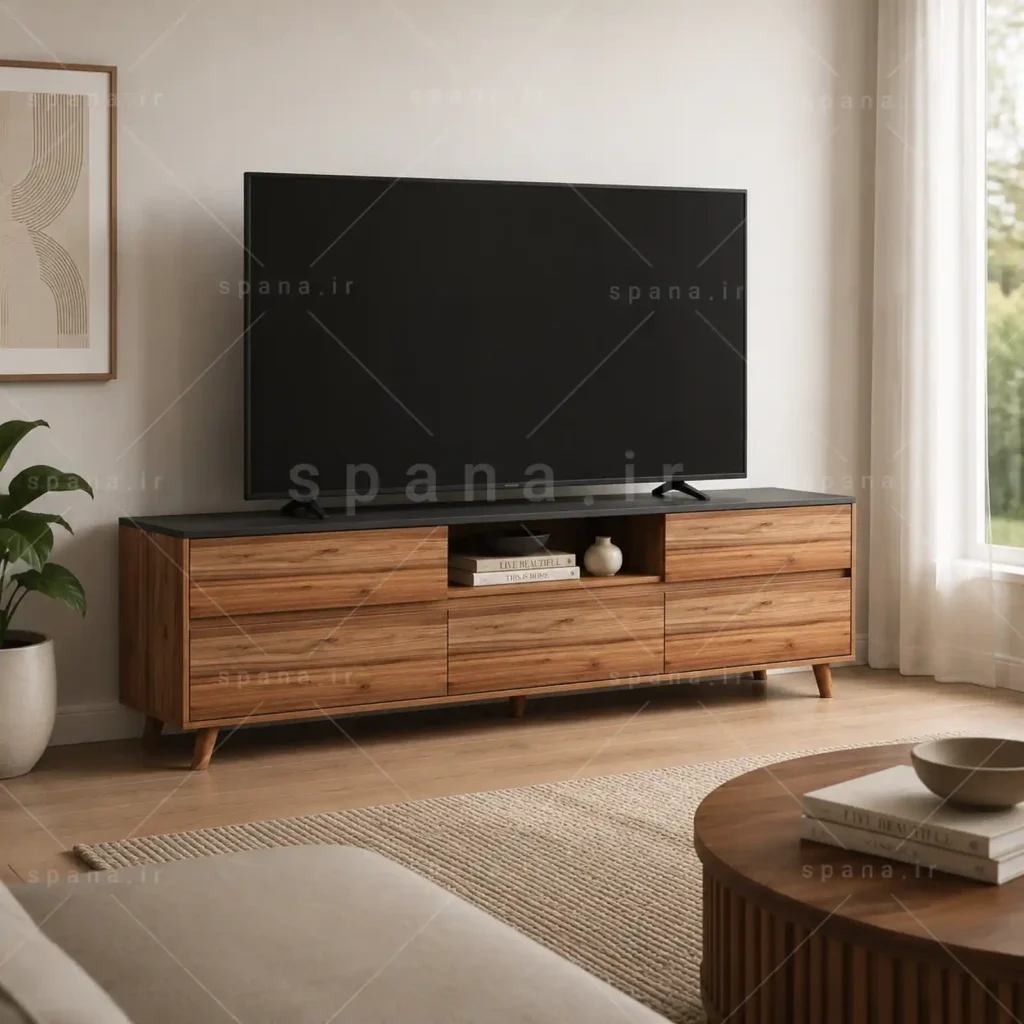 میز تلویزیون کد 111 گردویی