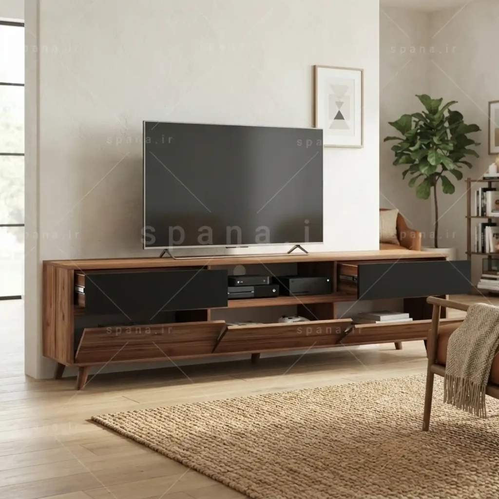 میز تلویزیون کد 112 گردویی