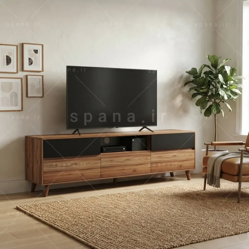 میز تلویزیون کد 112 گردویی