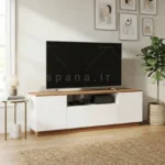 میز تلویزیون کد 117 سفید گردویی