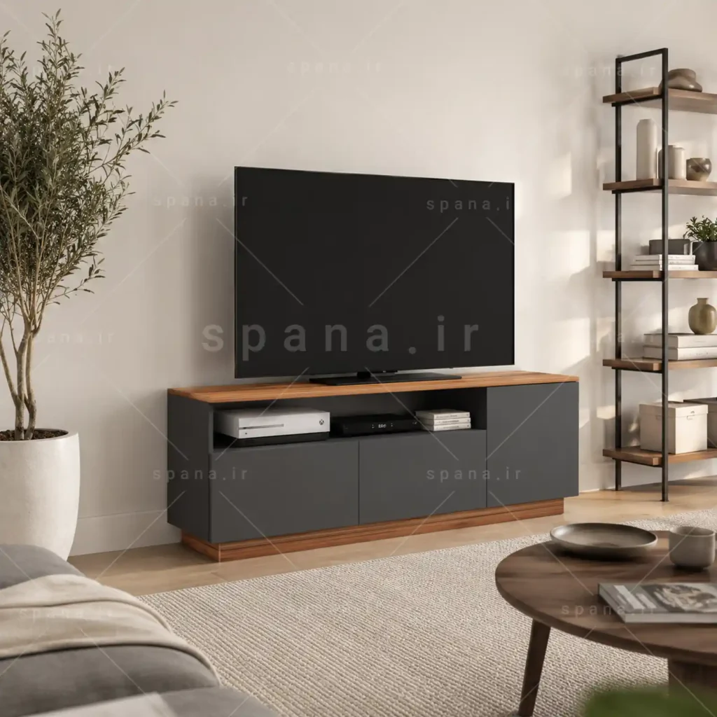 میز تلویزیون کد 118 نوک مدادی گردویی