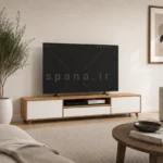 میز تلویزیون کد 121 سفید گردویی