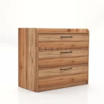 دراور دستگیره فلزی آرین سه کشو - طول 90 گردویی