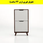 جاکفشی داشبوردی باریک دو درب النا – طول 50 (تحویل فوری) سفید فندوقی