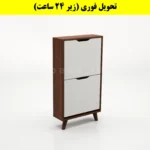 جاکفشی داشبوردی باریک دو درب النا – طول 50 (تحویل فوری) سفید فندوقی