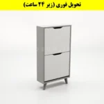 جاکفشی داشبوردی باریک دو درب النا – طول 50 (تحویل فوری) سفید طوسی