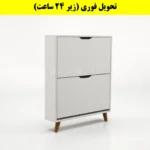 جاکفشی داشبوردی باریک دو درب النا – طول 75 (تحویل فوری) سفید