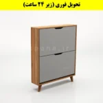 جاکفشی داشبوردی باریک دو درب النا – طول 75 (تحویل فوری) طوسی گردویی