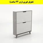 جاکفشی داشبوردی باریک دو درب النا – طول 75 (تحویل فوری) سفید طوسی
